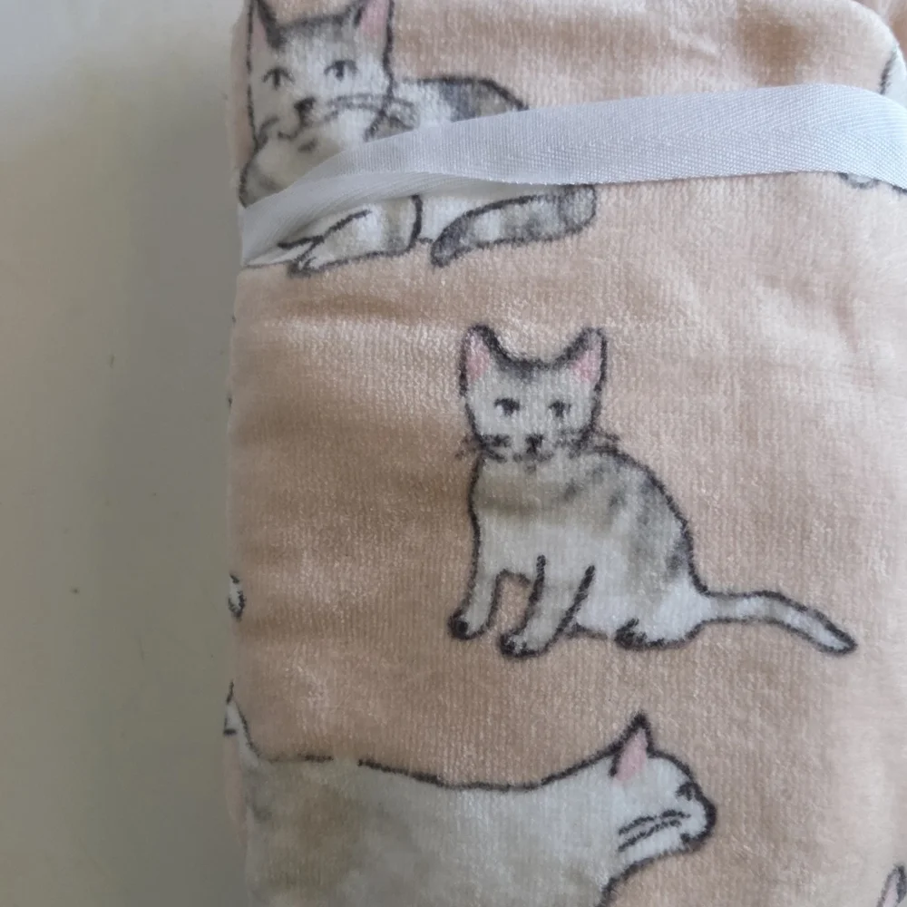 Deborah Connolly Designs Pink Cats Bath Hand Towels Two Pack